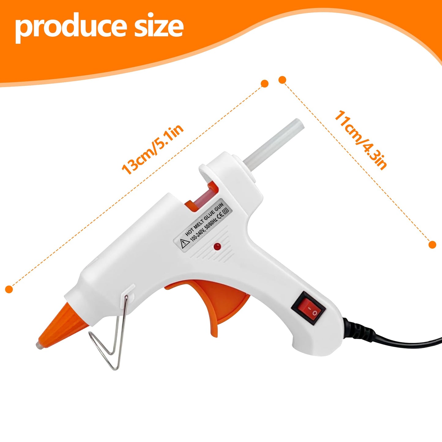 Mini Hot Glue Gun Kit 8 Pieces Hot Melt Gun Crafts for Kids School Craft Project DIY Arts and Home Quick Repairs (20 Watts,Multicolor)