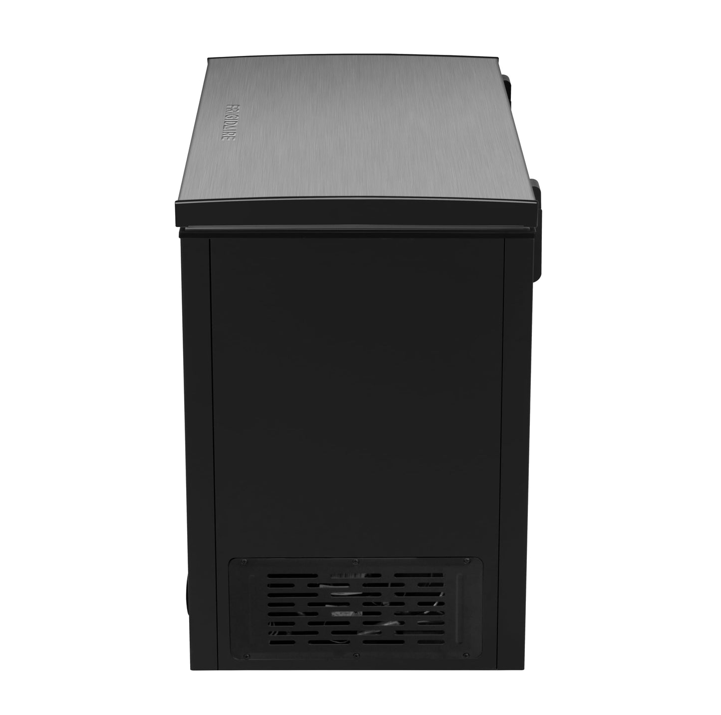 FRIGIDAIRE Chest Deep Freezer, 7 Cu. Ft, Black Adjustable Thermostat-Removable Vinyl Coated Wire Basket-Easy Defrost Drain, Eye-Catching Stainless Steel Top Door- Garage Ready