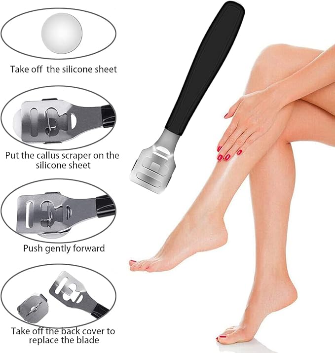 Professional Pedicure Kit, 36 in 1 Stainless Steel Foot Care Kit Foot Rasp Dead Skin Remover for Home & Salon Care, Black