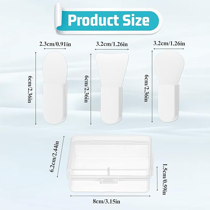 3 Pcs Silicone Face Mask Applicator Mini Makeup Spatula Brush Set, Portable Beauty Tools for Cosmetic Mask, Eye Cream, Body Lotion, Serum, Body Butter