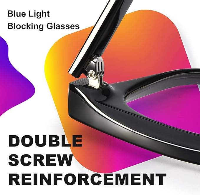 VISOONE Square Blue Light Blocking Glasses TR90 Clear Lens for Women Men BONA