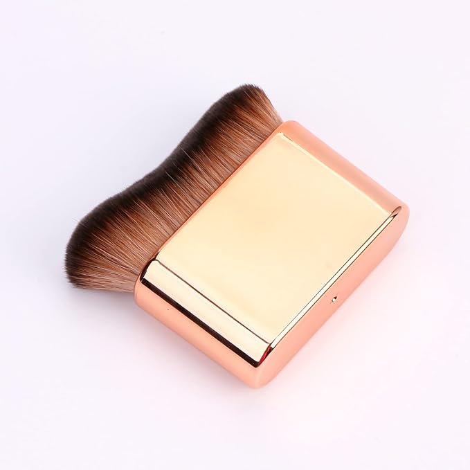 Yoseng Kabuki Self Tanning Brush Applicator - Face & Body Makeup Brush for Fake Tan, Sunscreen and Self Tanner with Protective Case