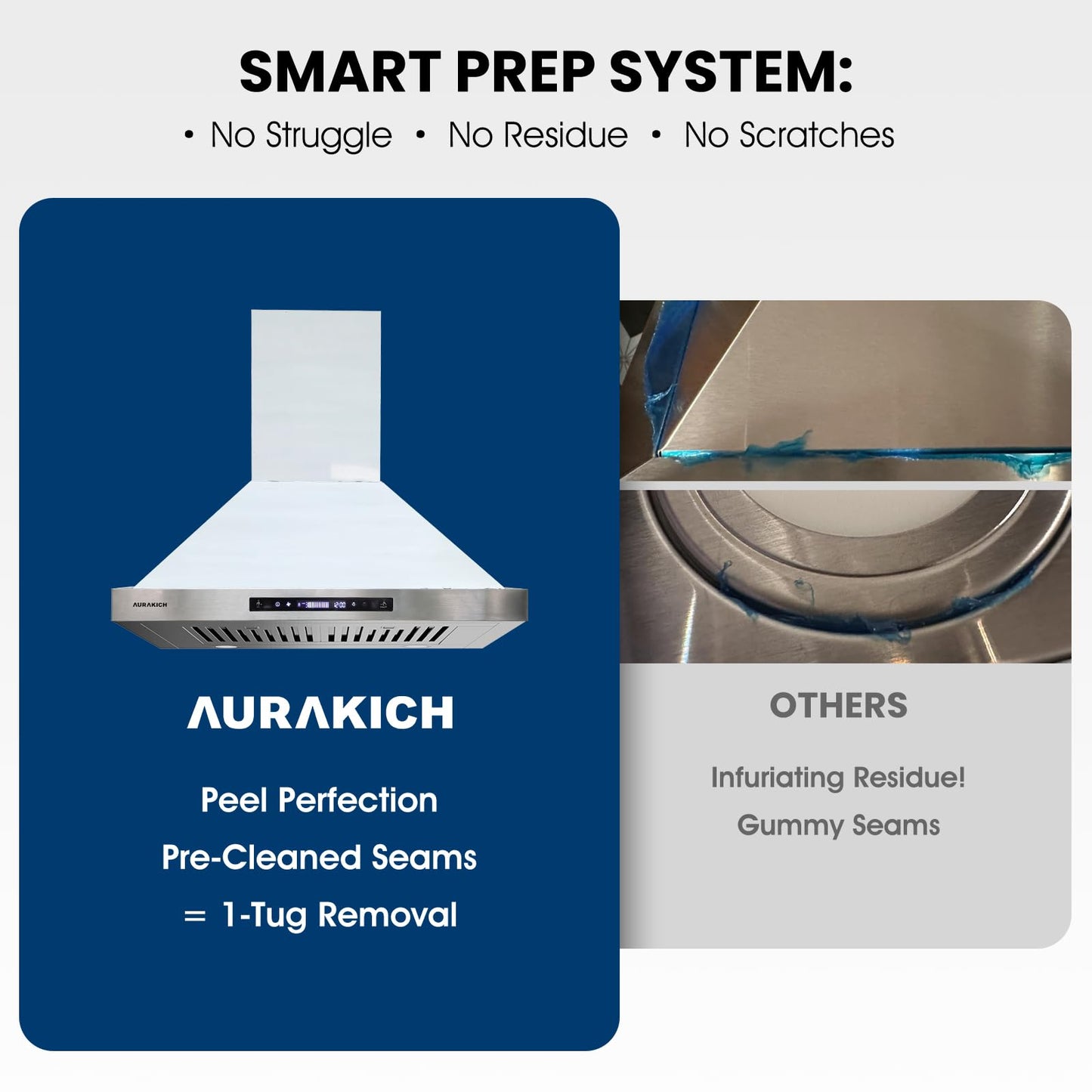 AURAKICH 30-inch Wall Mount Range Hood, 900 CFM Ducted/Ductless Kitchen Vent Hood with Full Copper Motor, Triple Smart Controls (Gesture/Remote/Touch), Tunable LED Lighting, Stainless Steel