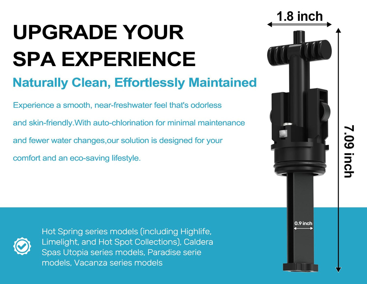 Upgrade Salt Water System Cartridge Replacement for Spas & Hot Tubs, Compatible with Hot Springs Highlife & Limelight, Chlorine-Generating Filter, Soft, Fresh Water, Reduces Dry Eyes, Itchy Skin