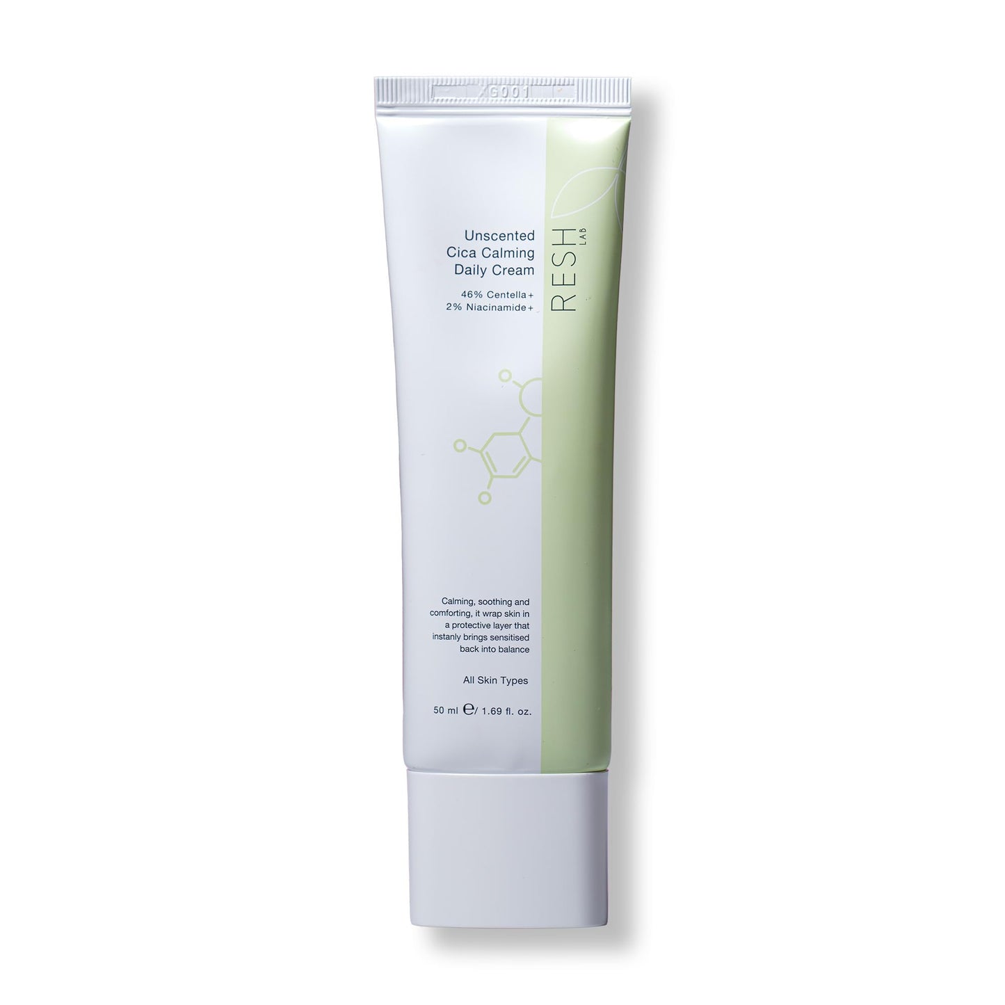 Resh Lab Korean Cica Repair Cream – Hydrating Face Moisturizer for Sensitive & Dry Skin | Redness Relief, Soothing Cream with Ceramide & Panthenol (Fragrance-Free, 50ml)