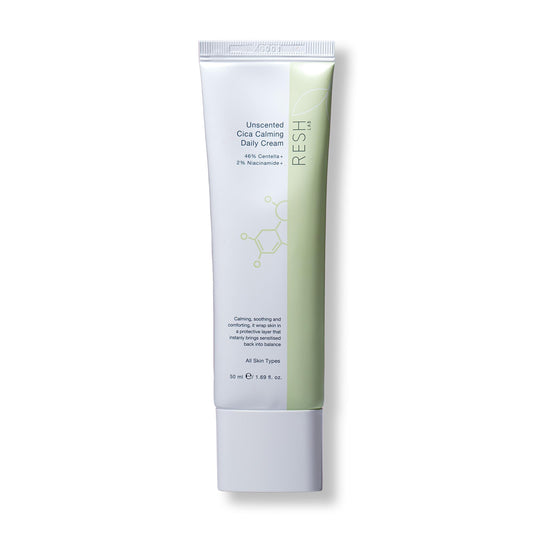 Resh Lab Korean Cica Repair Cream – Hydrating Face Moisturizer for Sensitive & Dry Skin | Redness Relief, Soothing Cream with Ceramide & Panthenol (Fragrance-Free, 50ml)