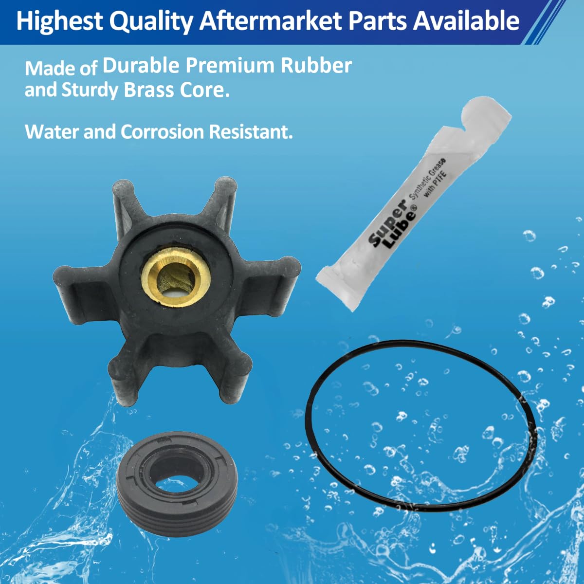 REPLACEMENTKITS.COM Impeller, O-Ring & Oil Seal Kit Compatible with Milwaukee M18 Transfer Pumps (Replaces 49-16-2771)