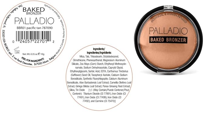 Palladio Baked Bronzer, Pacific Tan, 0.35 Ounce (Pack of 1)