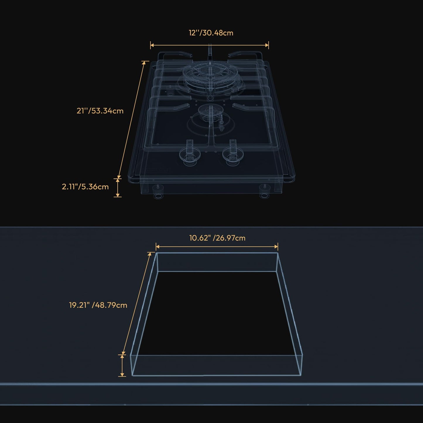 Empava 30 Inch Built-in Gas Cooktop with Stainless Steel Surface, 5 Sealed SABAF Burners, LPG/NG Convertible, Flame Failure Protection, Heavy Duty Cast Iron Grates