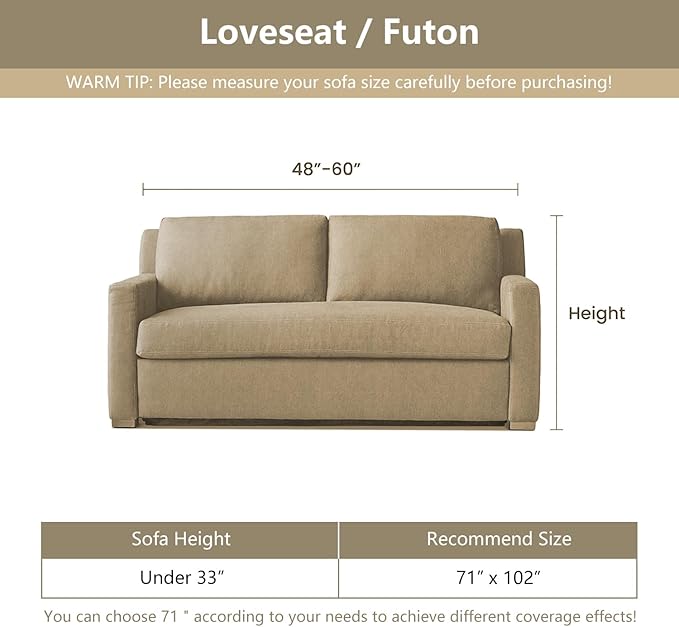 MYSKY HOME Couch Cover for Dogs, Sectional Couch Cover, Beige Lines Sofa Covers for Sectional Sofa L Shape Love Seat Couch Covers for Dogs Pets, Sofa Slipcovers Washable Soft Throw, 71"X102"