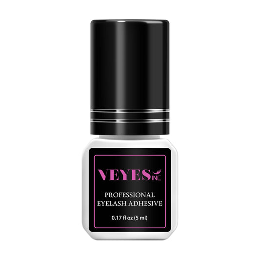 VEYES INC Eyelash Extension Glue - Extra Strong Professional Lash Glue 5ml | 1 Sec Drying time | Retention - 8 Weeks | Black Adhesive for Semi-Permanent Extensions Salon Use for Lash Tech