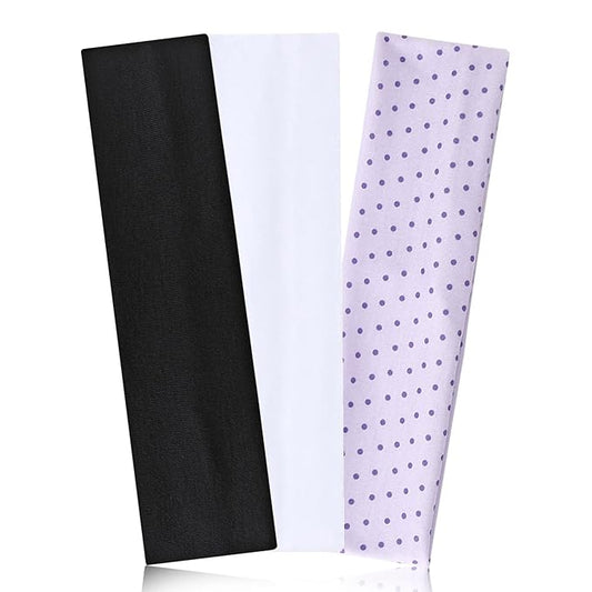 Headbands for Women Non Slip 3 Pcs Elastic Head Bands for Women's Hair Soft Cotton Cloth Stretch Headbands for Women for Daily Fashion