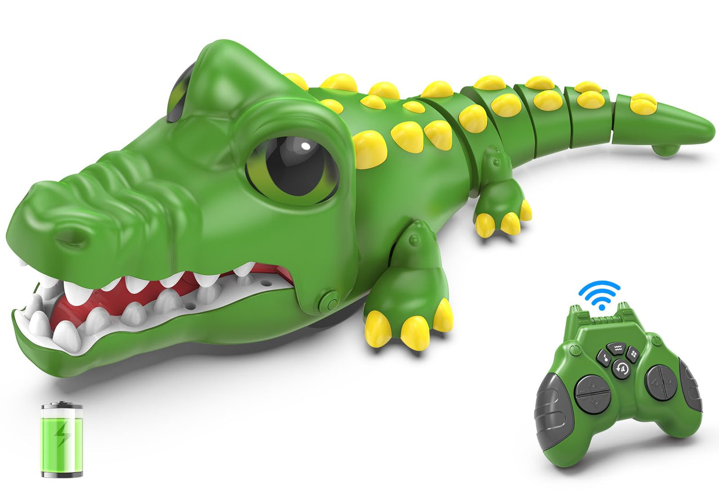 Remote Control Crocodile Toy Car, [2025 NEW] Rechargeable 2.4GHz RC Alligator Robot with Realistic Biting Action, 3-in-1 Prank Game & Interactive Car - Fun Birthday Gift for Boys & Girls Ages 3-10