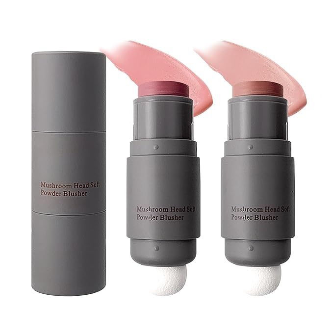 2Pcs Blush Cream for Cheeks,Face Matte Contour Blush Makeup,Buildable Shimmer Facial Cheek Blusher Shades,Blendable Cosmetic Makeup Blush A2