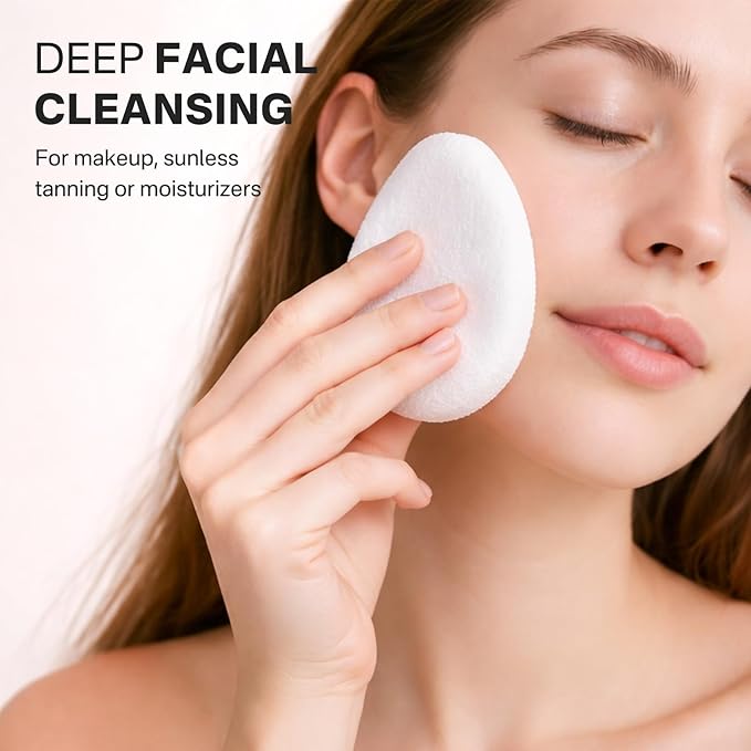 Yiclick Exfoliating Facial Sponge - Daily Cleansing Face Scrubber Exfoliator, Makeup Blackhead Remover Tools, Face Scrub Brush, Reusable Exfoliating Pads for Women