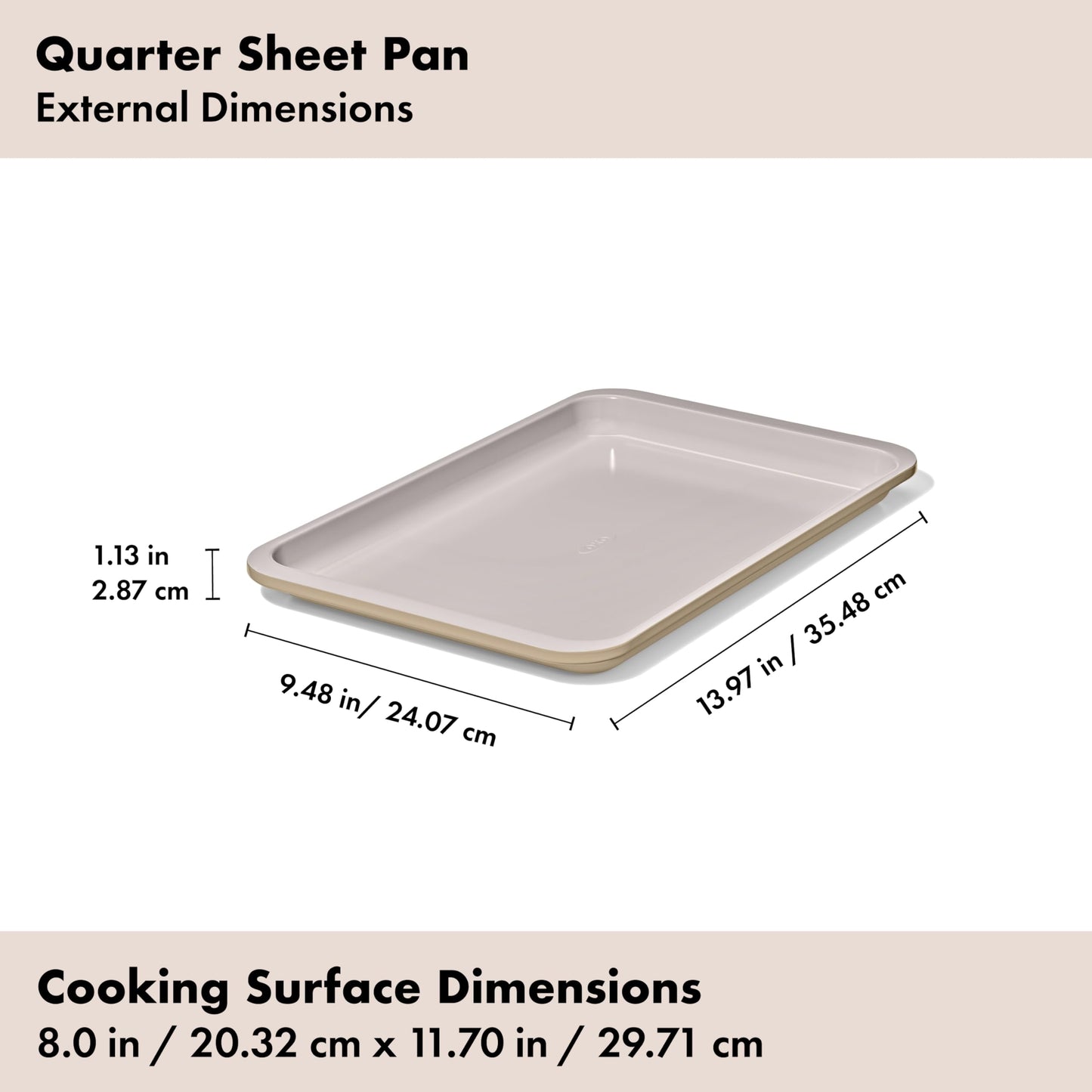 OXO Good Grips Non-Stick Pro Ceramic Coated Metal Bakeware 3-Piece Sheet Pan Set – Biscuit