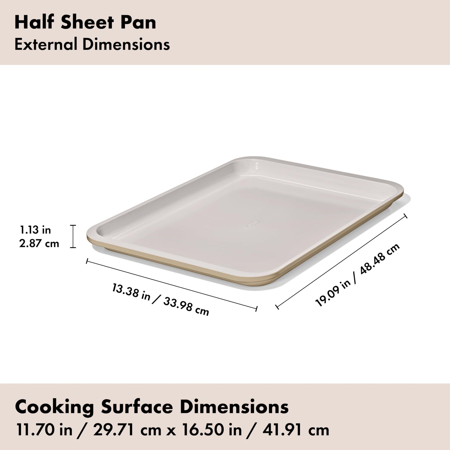 OXO Good Grips Non-Stick Pro Ceramic Coated Metal Bakeware 3-Piece Sheet Pan Set – Biscuit