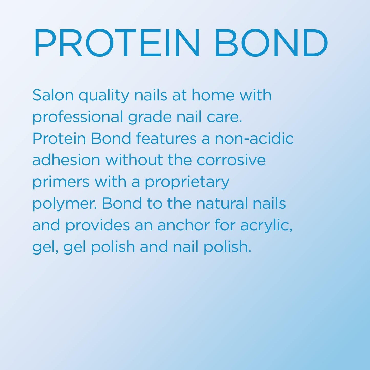 Young Nails Protein Bond - Non-Acidic Nail Primer, Enhanced Adhesion for Gel Polish & Acrylic, Nail Dehydrator, PH Bonder for Gel Nails, 0.5 oz