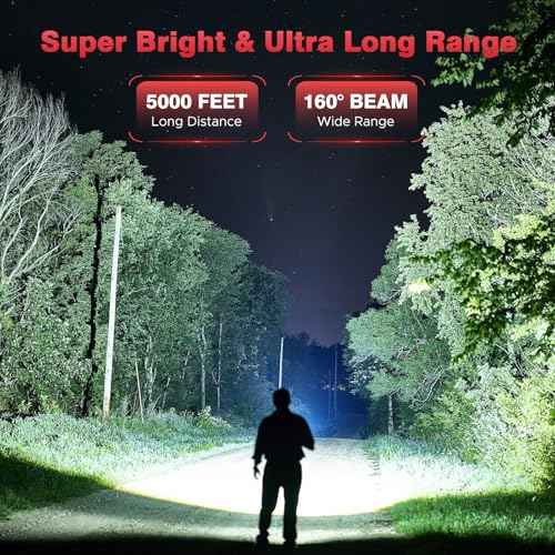 Flashlight High Lumens Rechargeable 2 Packs, 1,500,000L Handheld Tactical LED Flashlights Battery Powered, Zoomable Super Bright Flash Light with 6 Modes, Cob Side Light, Waterproof for Emergency