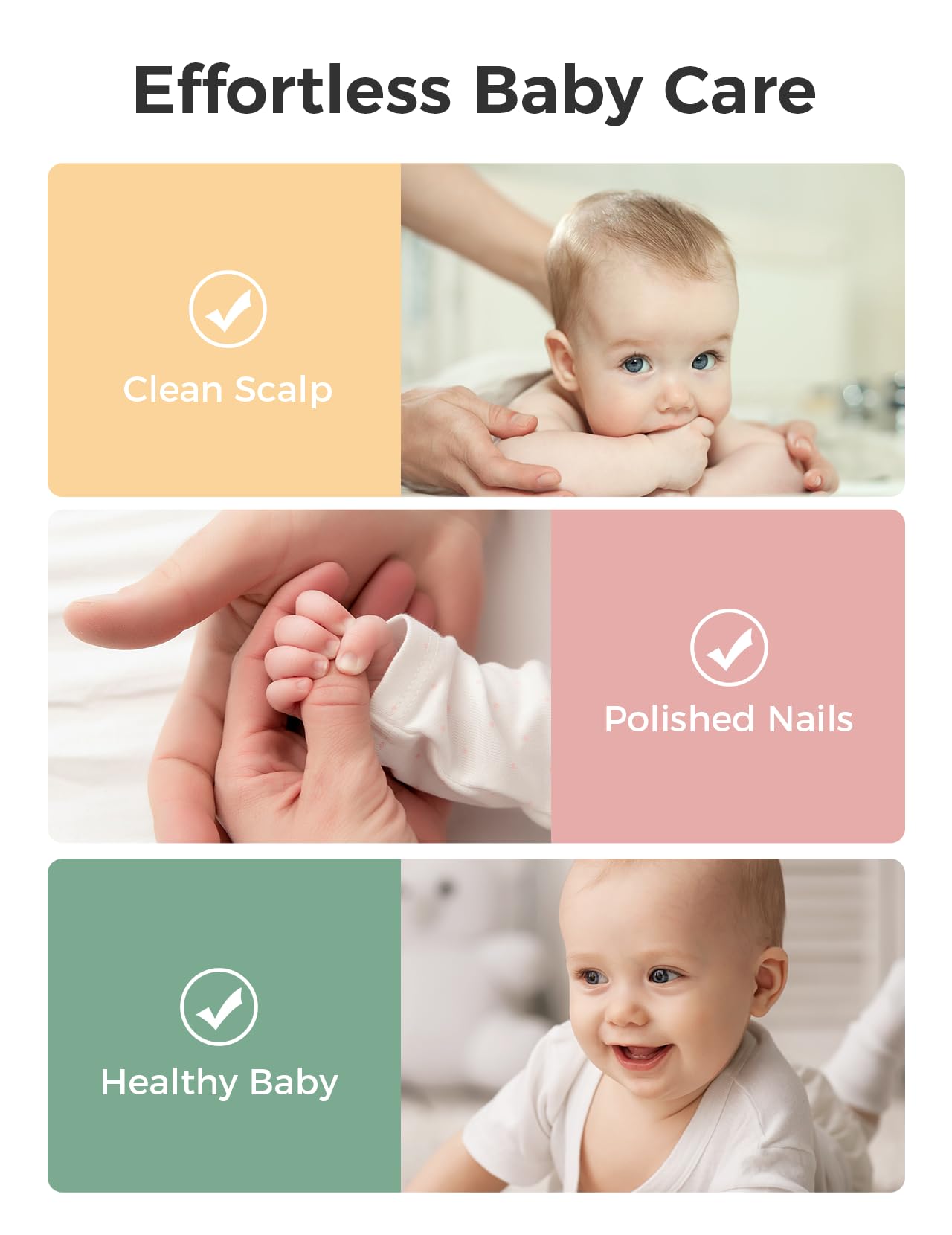 Momcozy Core Baby Kit, Baby Shower & Registry Essential Kit for Grooming&Health&Cleansing Care, Includes Nail File Kits, Nasal Aspirator, Gas Relief Tubes, Bath Brushes, Toothbrush, Comb, Storage Case