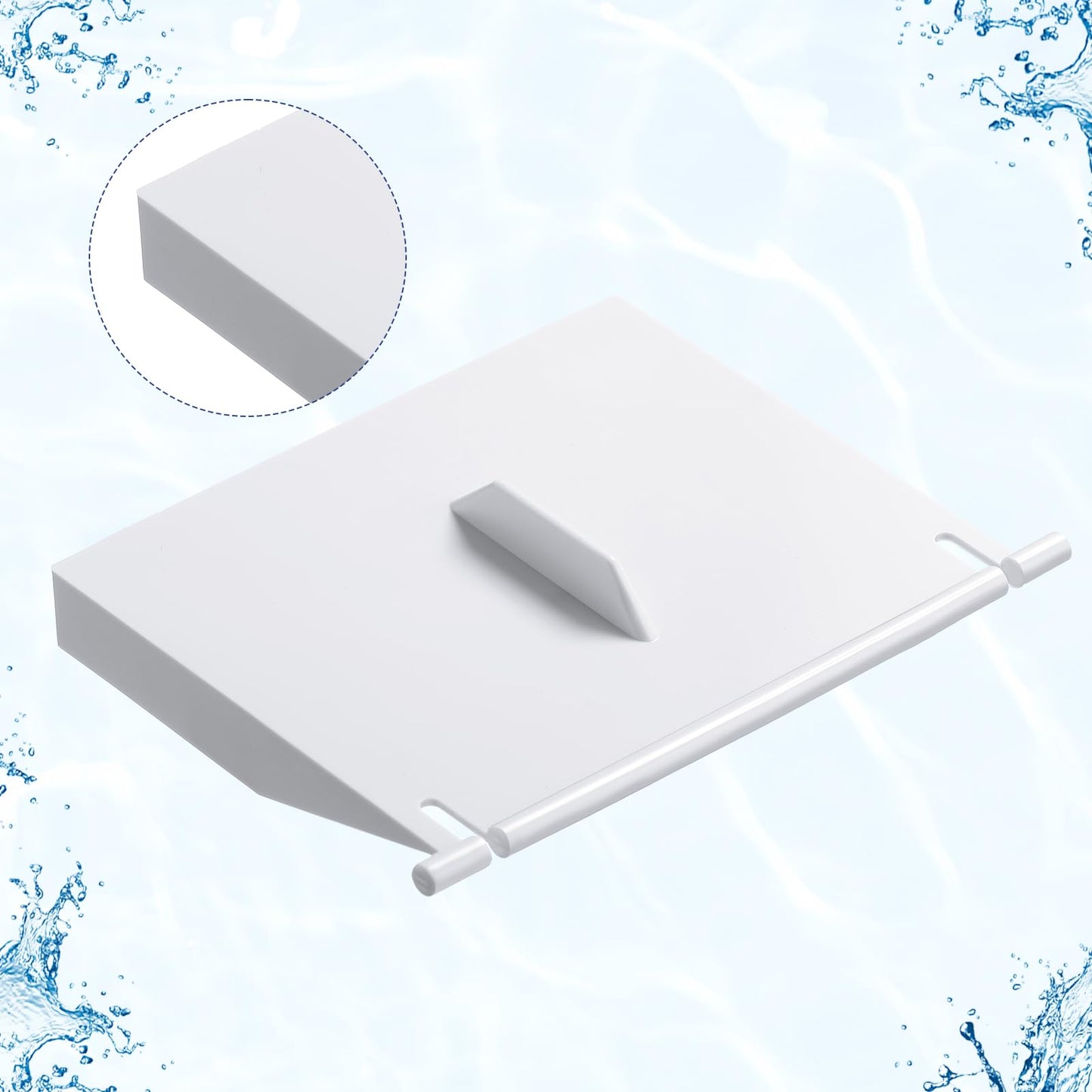 RimCereal 2 Pack 8926 Skimmer Replacement Weir Door Flap and 2 Pack 8928 Pool Skimmer Basket for Above Ground and in Ground Swimming Pool Replacement Parts