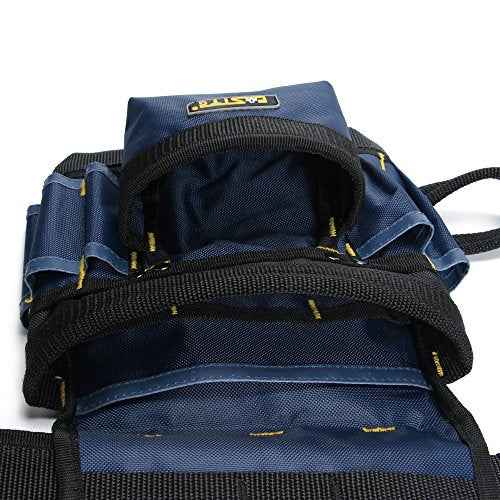 FASITE PTN012A 32-Pocket 2 Pouch Utility Multifunction Tool Belt Bag, Blue