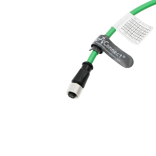 AConnect M12 A Code 8 Pin Female to Flying Leads Cable Industrial Aviation Sensor Waterproof Electrical Shielded Cable for Industrial Cameras Automation Device Network Fieldbus Module 10M