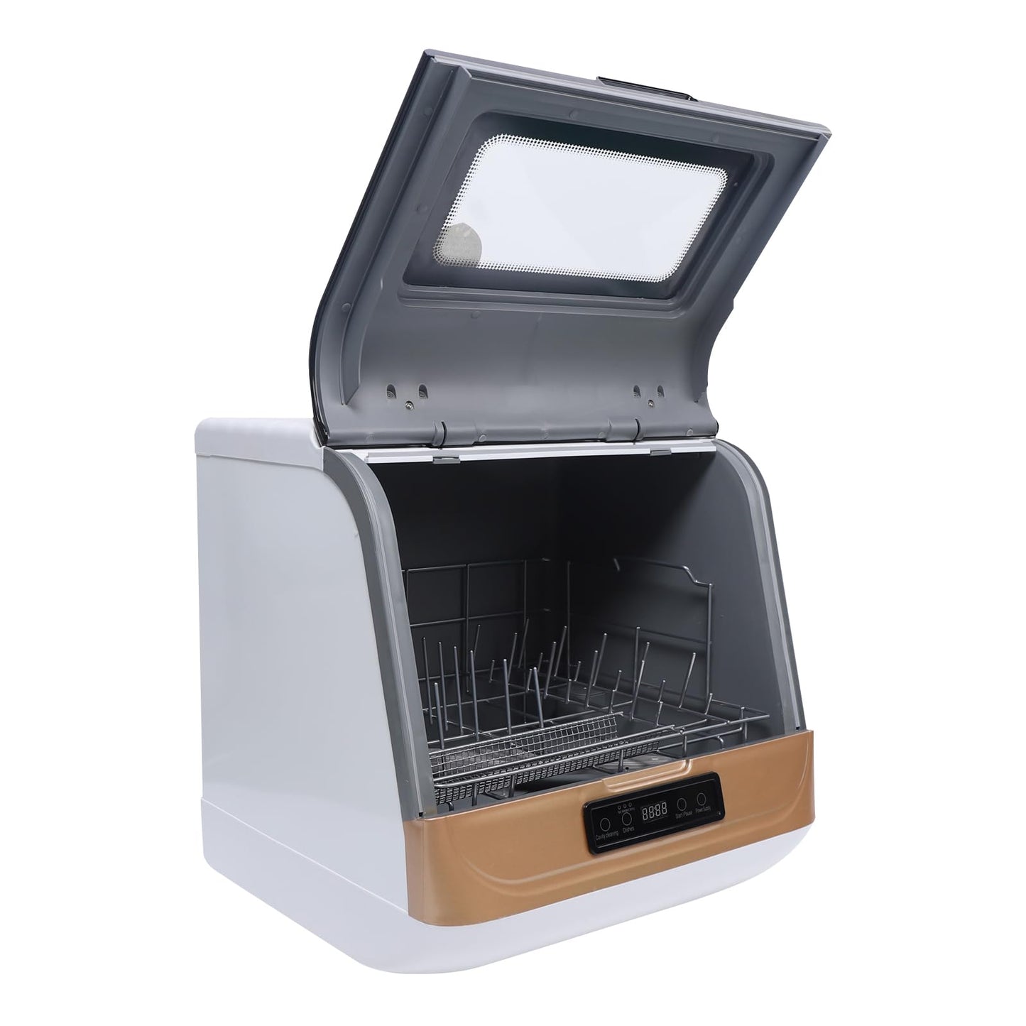 Portable Countertop Dishwasher for 4-6 Sets, Compact Mini Dish Washer with 8L Water Consumption,No Installation Needed，800W Dish Washing Machine with 3 Modes for Tableware & Fruit