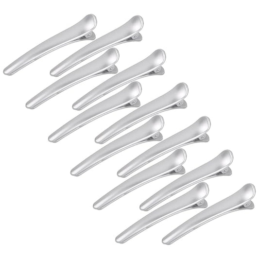 12 Pcs Silver Hair Clips for Styling Sectioning, YISSION 3.1 Inch Alligator Hair Clips Hair Barrettes No Crease Duck Billed Hair Clip, Hair Styling Accessories for Women Girls