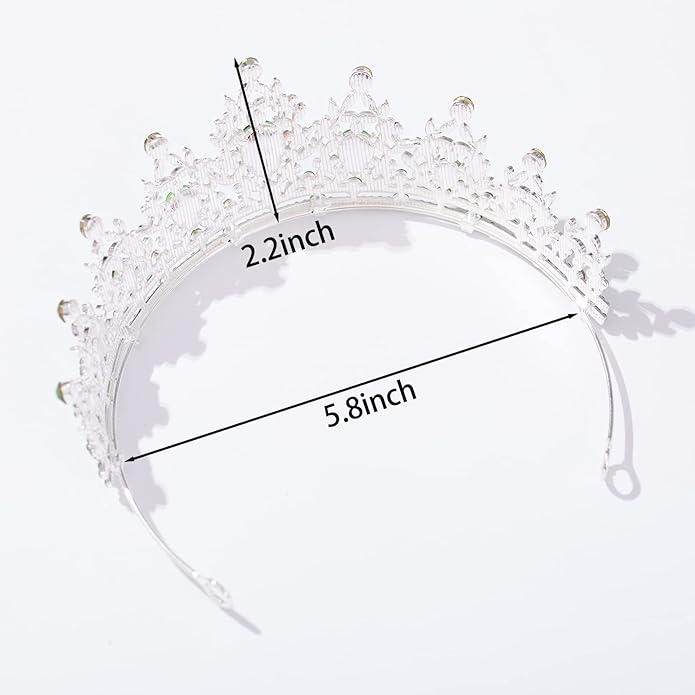 FORSEVEN Crystal Tiaras for Women, Wedding Tiaras and Crowns for Women Tiaras for Birthday Party Princess Crown Hair Accessories Bride Rhinestone Christmas Decorations Headband