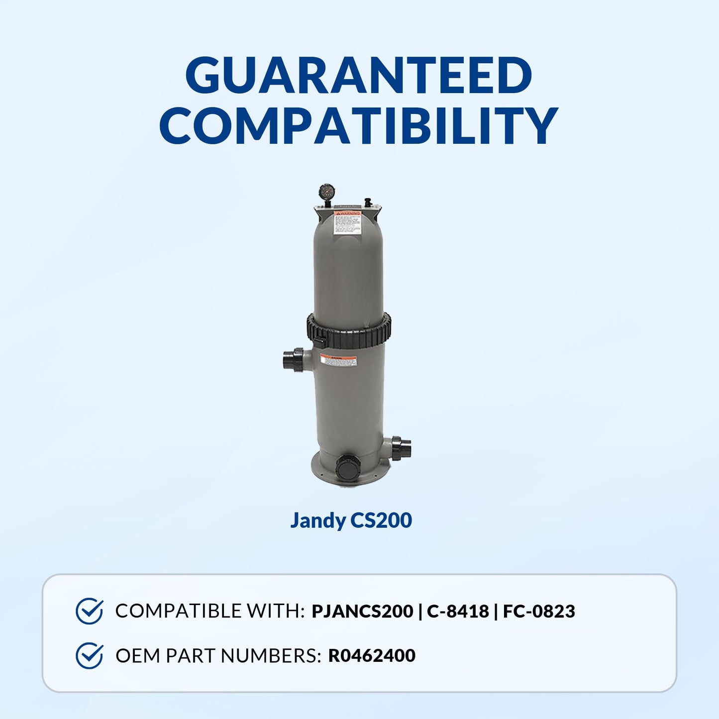 Swimara Ultra Series Pool Filter Cartridge, Compatible with Jandy CS200, Replacement for R0462400 PJANCS200 C-8418, Heavy-Duty 5oz+ Trilobal Fabric, 200 Sq. Ft.