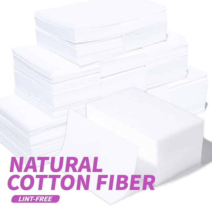 FANDAMEI Nail Polish Gel Remover Tools Kit, 10 Pcs Purple Nail Clips, 100ml Nail Polish Remover Bottle, 500 Pcs Remover Cotton Pad, Nail Brush, Cuticle Pusher, Cuticle Peeler, Nail File, Buffer Block