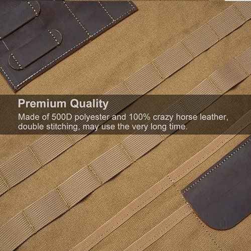 VIPERADE VAQ1 Mens Apron, Work Canvas Apron with Pockets Woodworking Aprons for Men