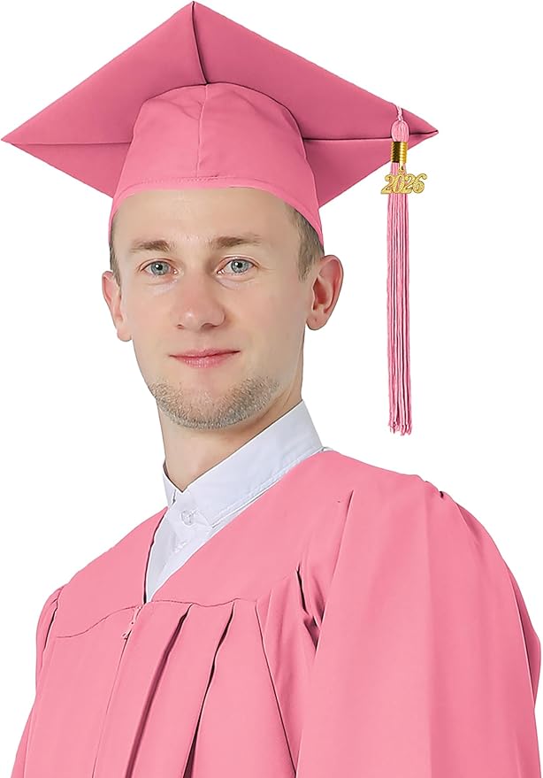 GraduatePro Matte Graduation Cap with 2026 Tassel for Adults High School and Bachelor Master 12 Colors