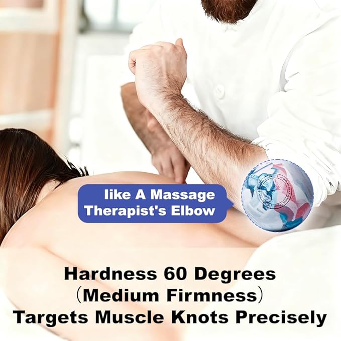 Massage Lacrosse Balls for Myofascial Release, SGS Certification, Massage Deep Tissue for Back and Shoulder, Trigger Point Therapy, Muscle Knots, Relieving Muscle Pain