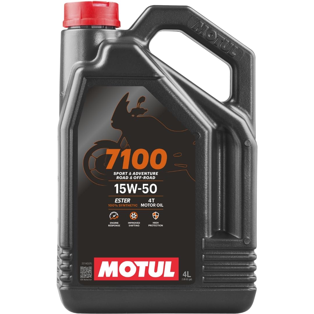 Motul 104299 7100 15W-50 Motor Oil Full Synthetic Motorcycle Engine Lubricant