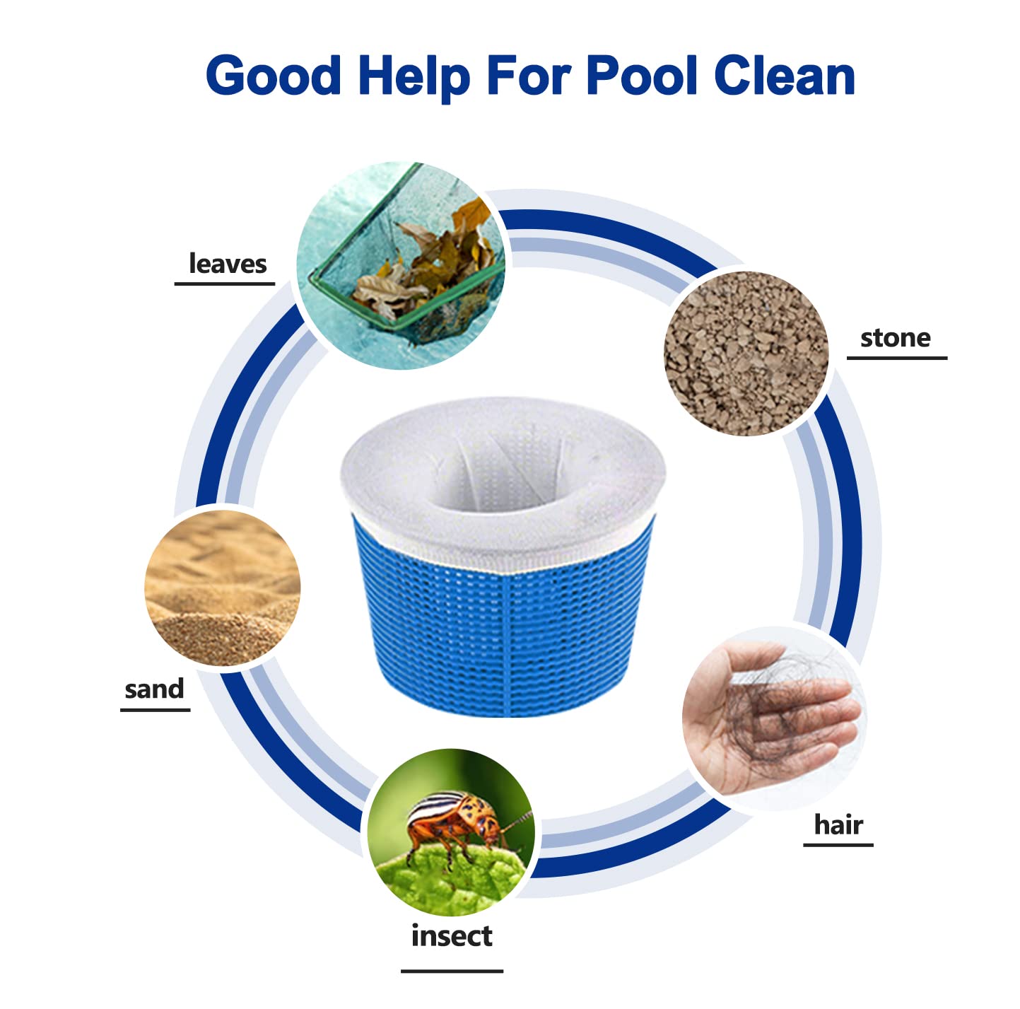 RECHIATO 100 Pack Pool Skimmer Socks for Pool Filters, Filters Baskets and Skimmers to Filter Debris and Leaves, Protact Filter System of Inground and Above Ground Pools