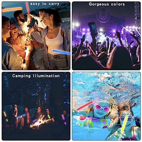 20 Pcs Ultra Bright Large Glow Sticks 14 Inch Industrial Grade 8 Colors Jumbo Light Sticks Emergency glow in the dark for Camping Accessories, Party,Hurricane, Earthquake, Survival Kit