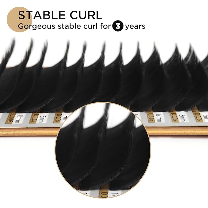 LASHVIEW 0.07 Thickness C Curl 8-15mm Mixed Tray Volume Faux Eyelash Extensions Silk Individual Lash Extensions Pure Korean Silk lashes Soft Application for Professional Salon Use