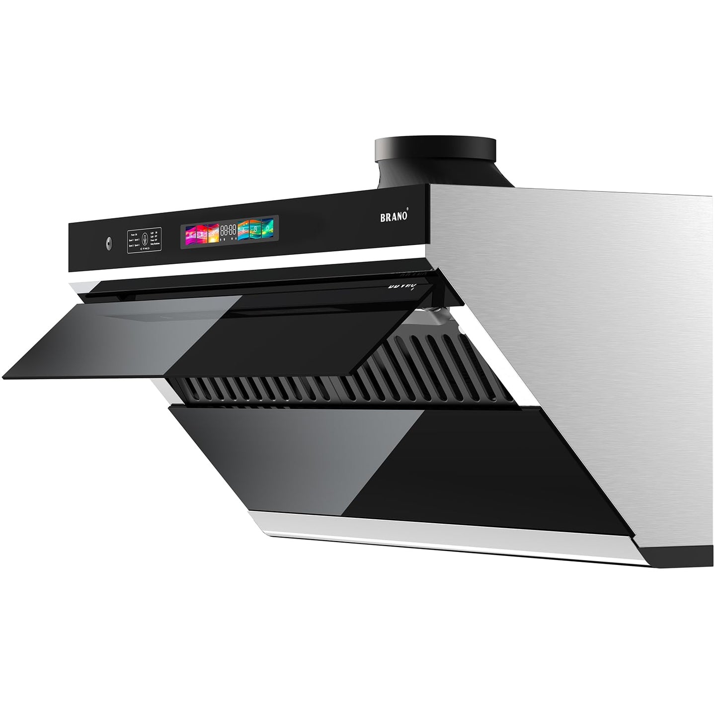 Under Cabinet Range Hood 36 inch,Range Hood 900 CFM with Voice/Gesture Sensing/Touch Control Panel,Unique Side-Draft Design for Under Cabinet Modern Kitchen Hood