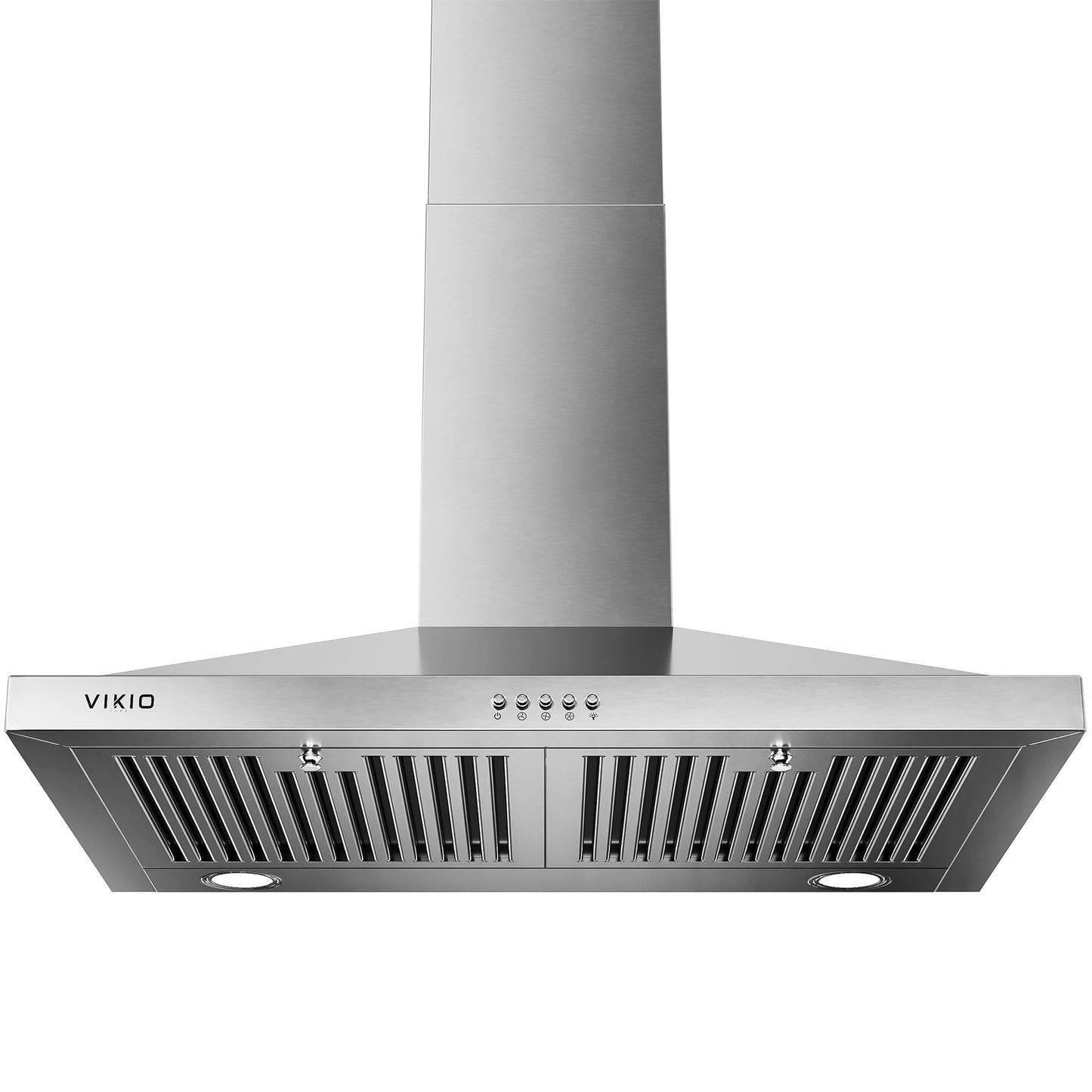Range Hood 30 inch, 450 CFM Wall Mount Range Hood, Ducted/Ductless Convertible, with Stainless Baffle Filters, LED lights & Charcoal Filters