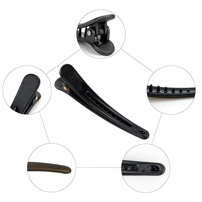 YISSION 12 PCS Hair Clips for Styling Sectioning, 3 Inch Alligator No Crease Duck Billed Hair Barrettes for Women Girls