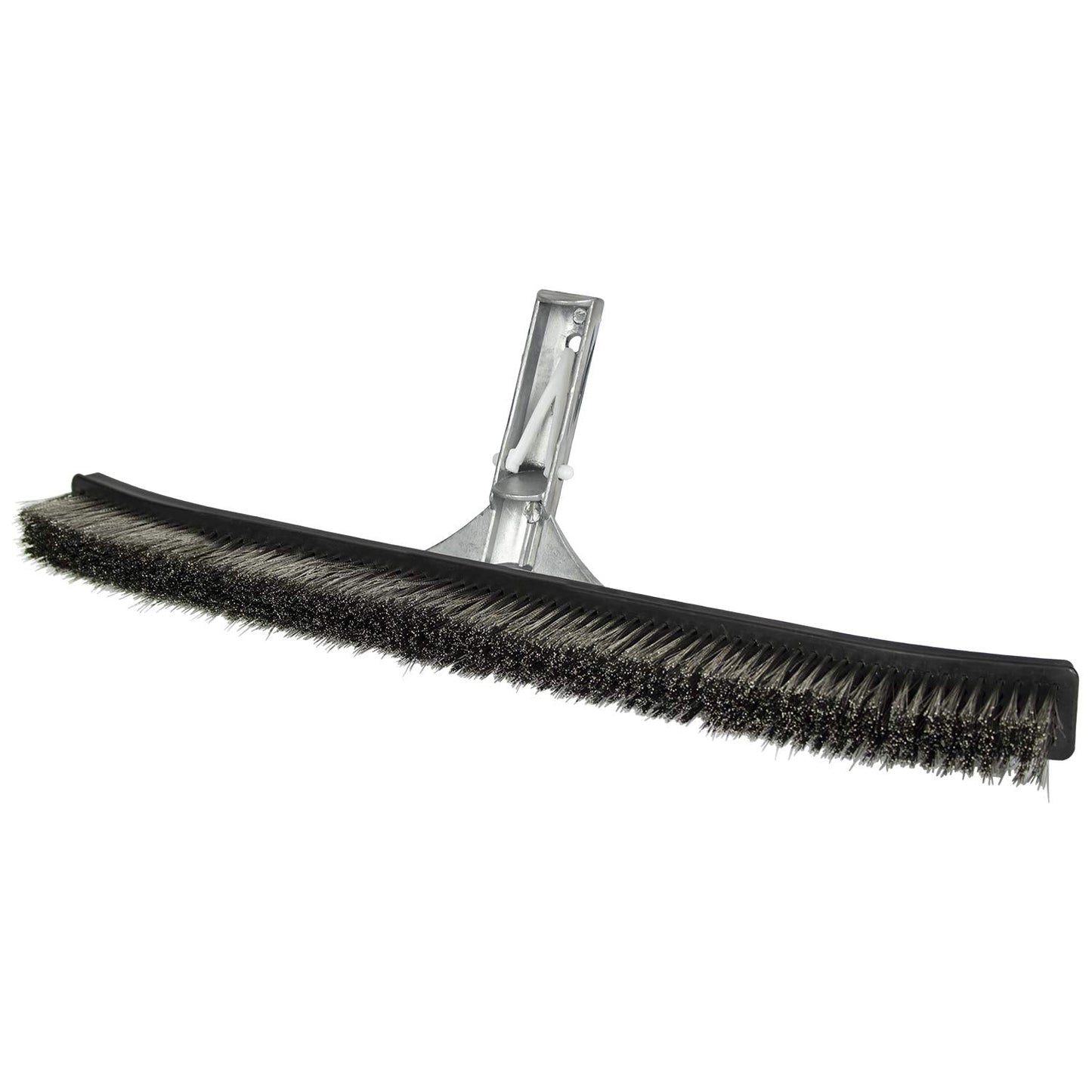 Poolmaster 18-Inch Stainless Steel Pool Algae Brush, Heavy-Duty Aluminum Back, for Gunite Concrete Pools and Spas, Wide Head for Fast Wall and Floor Cleaning