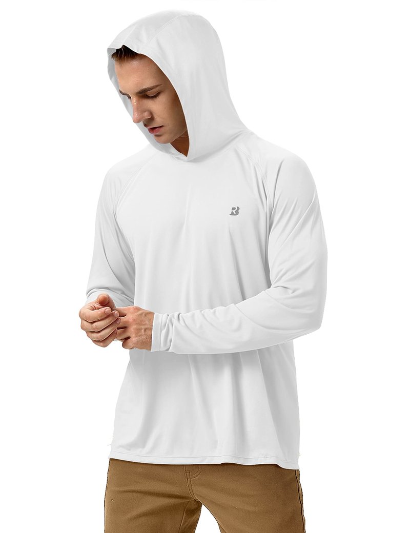 Roadbox UPF 50+ Fishing Shirts for Men Long Sleeve Sun Protection Lightweight Outdoor UV Hiking Shirts