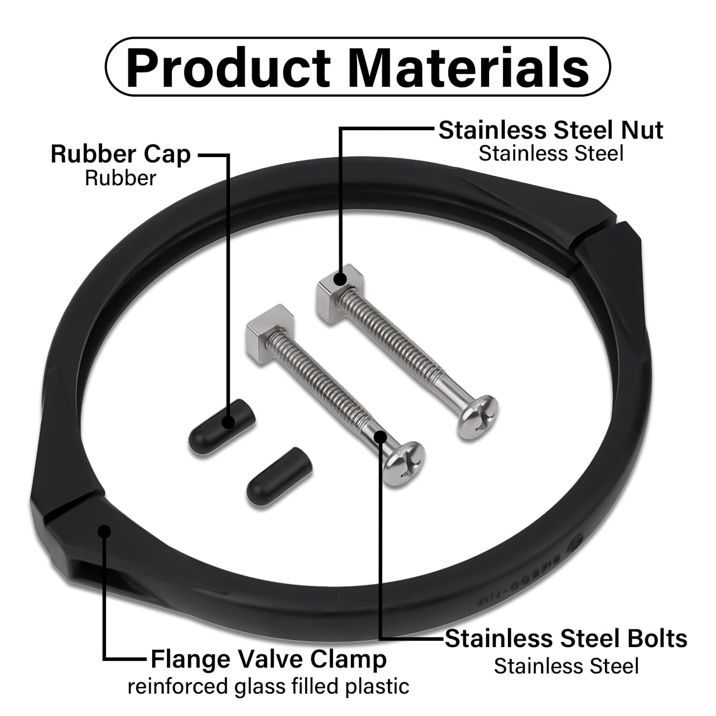 GMX600NM Flange Valve Clamp for Hayward Pro Series Sand Filter Pump Clamp with Screw Swimming Pool Filter Parts Replacement S164T S166T S180T S210T S210S S220T S230T S244T