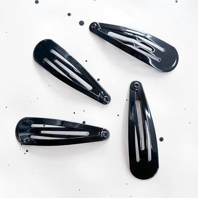 Colorful Snap Hair Clips Hair Barrettes for Girls,Clips Candy Color Hair Accessories for Kids Teens, Toddlers,Women (Color=Black | Pack=80-Pack)