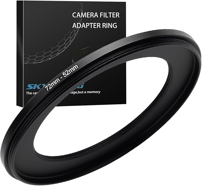 72mm to 52mm Step Down Ring Filter Adapter Metal Ring Step Down Rings Adapter Filter Compatible with All 52mm UV,CPL,ND,Lens Hood,Threaded Lens ect (72mm to 52mm)