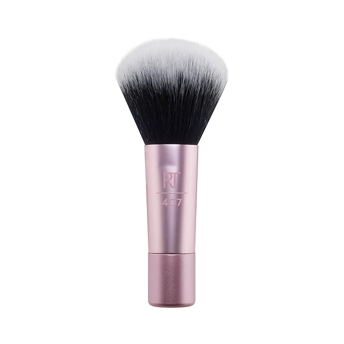 Real Techniques Mini Multitask Makeup Brush,For Blush,Bronzer & Powder,Face Brush with Custom-Cut Synthetic Bristles,For Loose & Pressed Powder,Travel Sized,Vegan-& Cruelty-Free,(Pack of 12)
