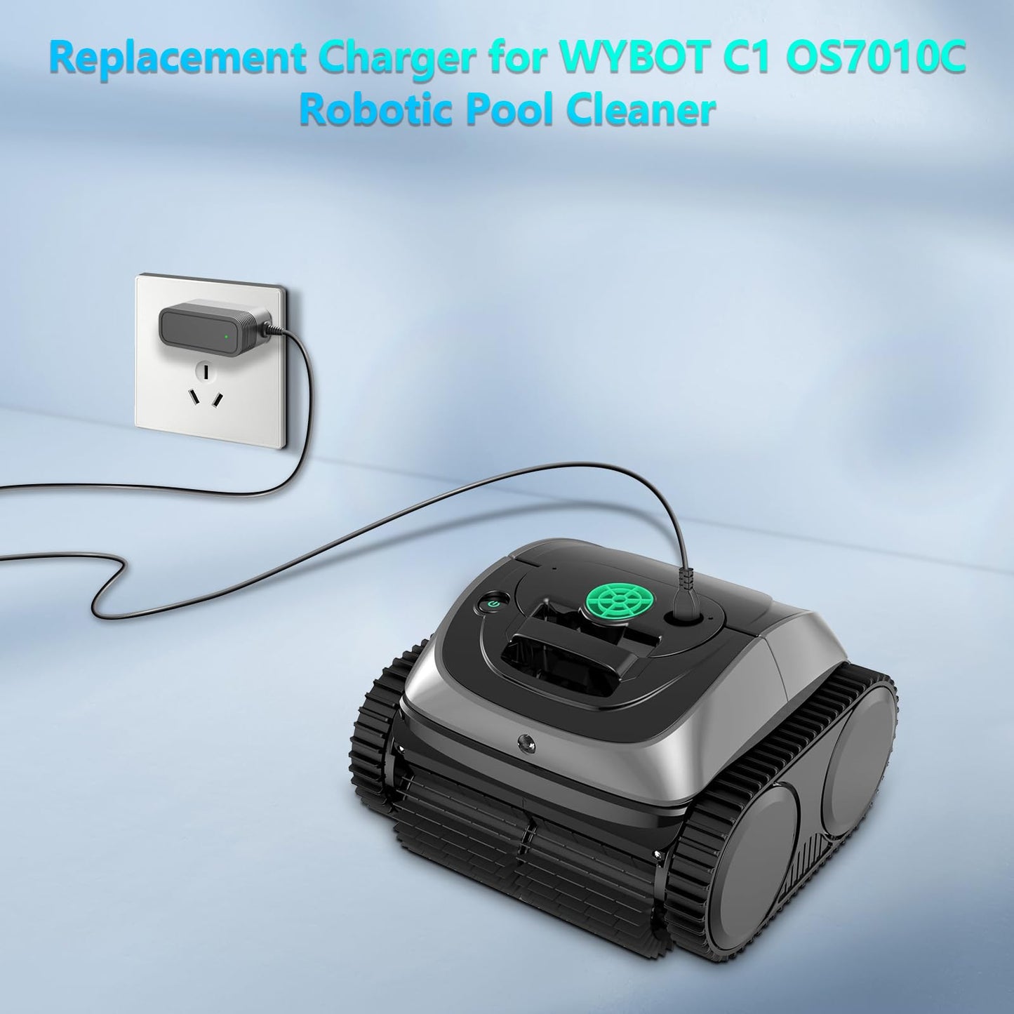 Charger for WYBOT Robotic Pool Vacuum Cleaner Compatible with Wybot C1 OS7010C Cordless Pool Vacuum Cleaner Power Adapter
