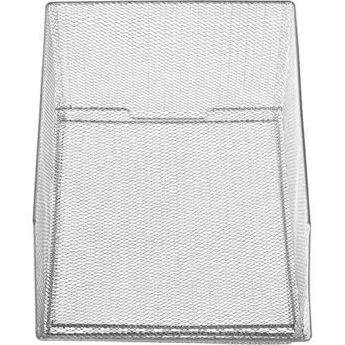 Mesh Stacking Bin Silver (Sold As 1 Bin) Storage Containers Great for Food, Crafts, Cleaning or Pantry Items 1613 (Large 15x11x8)